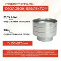 Оголовок-дефлектор 150х220, AISI 430/Оц, 0,5мм/0,5мм, (К), тип-2