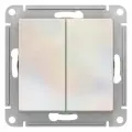 Выключатель 2-клавишный ATLASDESIGN, скрытый монтаж, жемчуг. ATN000451 Schneider Electric