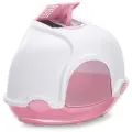 Био-туалет для угловой кошек Imac Ginger, размер - 52 х 52 х 44,5 см, цвет - темно-розовый