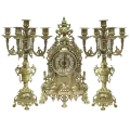 Часы каминные и 2 канделябра Барокко на 5 свечей AL-82-103-C Италия