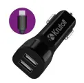 Автомобильное ЗУ KRUTOFF CCH-01M 2xUSB, 2.1A + кабель micro USB (black), 03581
