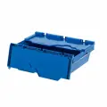 Ящик вкладываемый для хранения сплошной с распашной крышкой, голубой, 600х400х170, KV 6417 LF 64