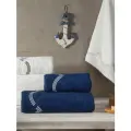 Набор махровых полотенец Tivolyo Home Cross (темно-синий) 2 предмета