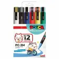 Набор маркеров Uni POSCA PC-3M 0,9-1,3мм 12 цветов Япония