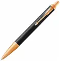 Ручка шариковая Parker IM Premium Black GT, корпус черный матовый с гравировкой, позолоченные детали, синяя (1931667)