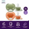 Соска-пустышка силиконовая Philips Avent ultra soft SCF093/01 с футляром для хранения и стерилизации, 2 шт, 18 мес +