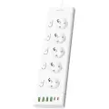 Сетевой фильтр Qumo Power Bar Light SPFSU2 (P-0009)(5 розеток, 3*1 мм, 4USB+2TypeC, 3м) белый (P-0009 51562)