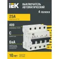 ARMAT Авт. выкл. M06N 4P D 25А, IEK AR-M06N-4-D025 (1 шт.)
