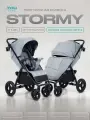 Коляска прогулочная всесезонная с надувными колесами MOWBaby Stormy MB106 Grey