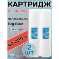 Картридж для механической очистки воды полипропиленовый аквабрайт ПП-5М-20ББ (2 шт.), для фильтра, Big Blue 20, 5 микрон