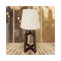 Настольная лампа росток 6626+206 WT+COF белый/кофе абажур h41см 1x40W E27, DUO21 988006575