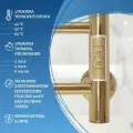 Полотенцесушитель электрический золотой 600х530 мм лесенка, с таймером
