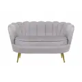 Прямой дизайнерский диван ракушка, Pearl double grey, интерьерный