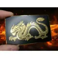 Умная электронная визитка на NFC-карте из металла (Gold Dragon) с бесплатной виртуальной картой