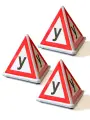 Знак У для учебной машины по госту, белый, 3 шт.
