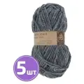 Пряжа для вязания крючком, спицами, Пехорка Pehorka Смесовая средняя, акрил/шерсть, цвет 48, серый, 5 шт. по 200 г, 200 м