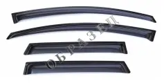 Дефлекторы боковых окон Suzuki SX4, 2013-, HB, 4ч, темный / Сузуки Сх4