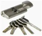Цилиндровый механизм MSM CW 70 mm (35х35) SN матовый никель) перфорированный ключ-вертушка