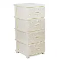 Комод 'Декор Ажур' 4-х ящичный, пластик, цвет слоновая кость, удобное хранение