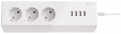 Умный cетевой фильтр Wi-Fi Sibling Smart Home Powerswitch-PS3U 3 розетки 4 USB 1,2 м белый