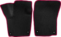 ЭВА коврики для Skoda Rapid 2 (2020-2022), Черные соты с бордовым кантом, 2 шт