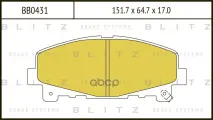Колодки тормозные дисковые передние HONDA Accord 08-> Blitz арт. BB0431