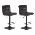 Комплект барных стульев Курт черного цвета 2 шт Эколайн с высокой спинкой