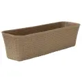 Ящик для цветов IDEA (М-Пластика) балконный Ротанг, 12л, 57.5x18x16 см, бежевый