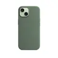 Чехол силиконовый Магсейф для iPhone 15 Cypress с анимацией NFC, Silicone case Магсейф для айфон 15 - Зеленый