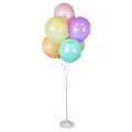 Стойка для шаров Фонтан, 7 насадок, 1 м, Белый/Прозрачный, 1 шт.