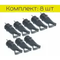 Угловая однофазная вилка с ушком, каучук UNIVersal 0003 (8шт)