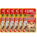 Inaba Ciao Kinnodashi Влажный корм для кошек Тунец Магуро и тунец Кацуо 60г*6шт