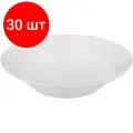Комплект 30 штук, Тарелка глубокая, фарфор белая Идиллия d=200мм (4С0247)
