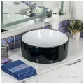 Керамическая раковина Melana MLN-7078ABW (черно-белая)