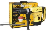 Перфоратор Hanskonner HRH2145MVE, с сумкой, SDS-Plus, реверс, бесщеточный, 111 Вт