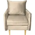 Кресло мягкое с подлокотниками Фьорд бежевое, 74х98х107 см