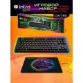 Игровой набор для пк Intro DX750 клавиатура и мышка для компьютера проводная + коврик для мышки, USB, 1200-3600dpi