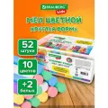 Мел цветной, мелки для рисования на асфальте детские набор 52 штуки в ведерке, круглый, Brauberg Kids, 272774
