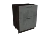 Кухонный модуль напольная тумба Сурская мебель Хелмер 60x81.6x47.8 см с 2-мя ящиками. 1 шт.
