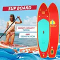 Сапборд FunWater SUPFW28B, противоскользящая накладка, красный, 350 см x 84 см