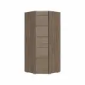 Шкаф угловой одностворчатый Симба (850*2000*850), цвет Ясень шимо темный/кофе с молоком Стендмебель