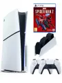 PS5 (ПС5) Игровая приставка Sony PlayStation 5 Slim disc + 2-й геймпад(белый) + зарядное + игра Spider-Man2