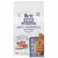 Сухой корм Brit Care Cat Anti-Hairball для взрослых кошек, с белой рыбой и индейкой, 1.5 кг