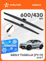 Щетки стеклоочистителя для Geely Tugella FY-11 (2018-) 600/430мм 2 шт / Дворники автомобильные Джили Тугелла AIRLINE AWBM168
