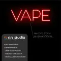 ART Studio Неоновая вывеска Vape 20х50 см для бара и табачного магазина на подложке из акрила