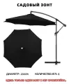 Садовый зонт,200см, черный