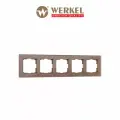 Рамка из стекла на 5 постов Werkel Favorit W0051142, цвет латте
