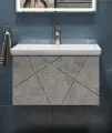 Тумба с раковиной Vigo Geometry 700-0-1 подвесная бетон