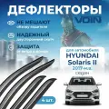 Дефлекторы окон Voin на автомобиль Hyundai Solaris II 2017-н. в. /седан/накладные 4 шт