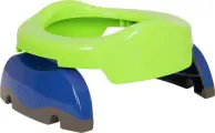 POTETTE PLUS Горшок дорожный Potette Plus складной салатово-синий + накладка для унитаза с 10 пакетами